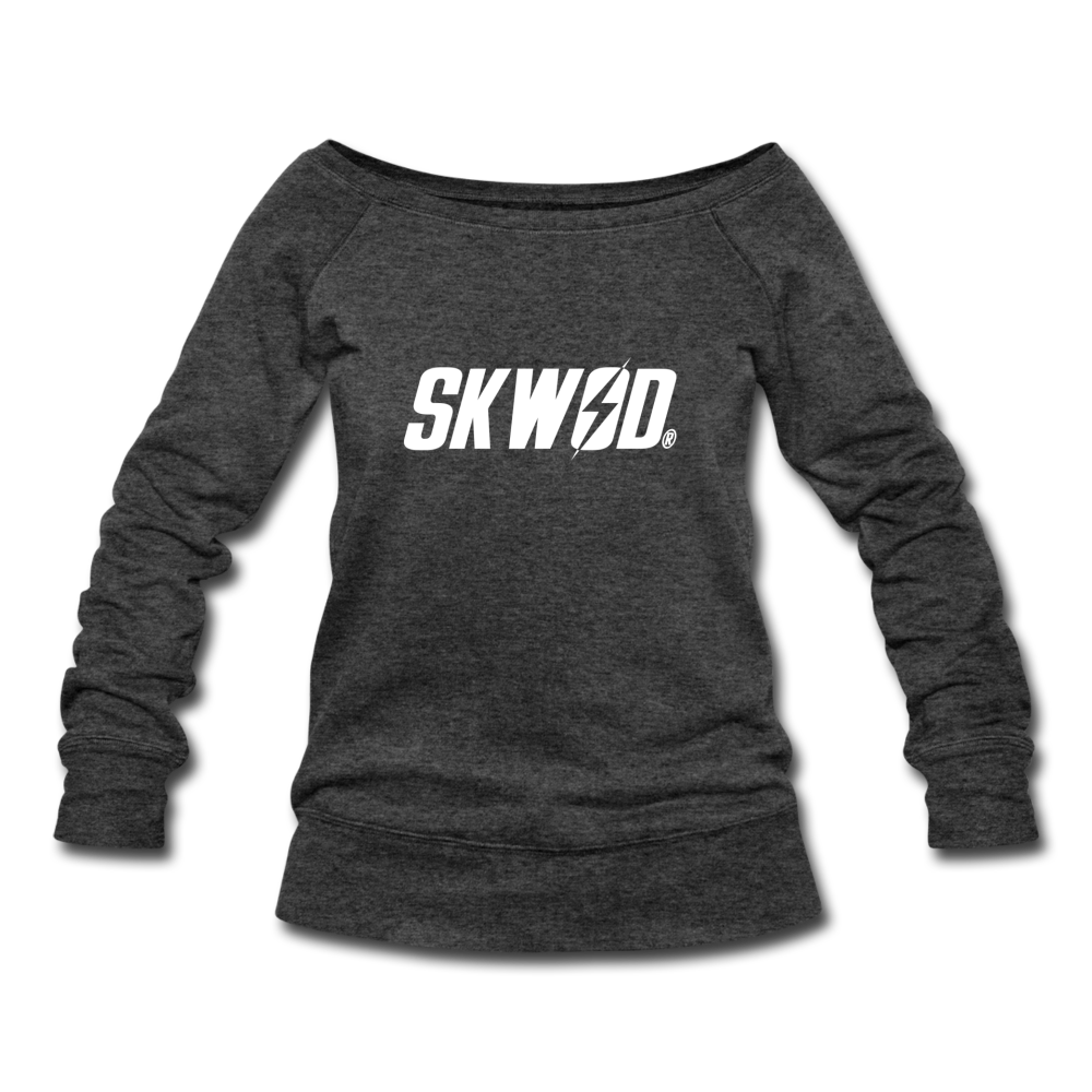 Women's SKWOD Wideneck Sweatshirt - off the shoulder - heather black