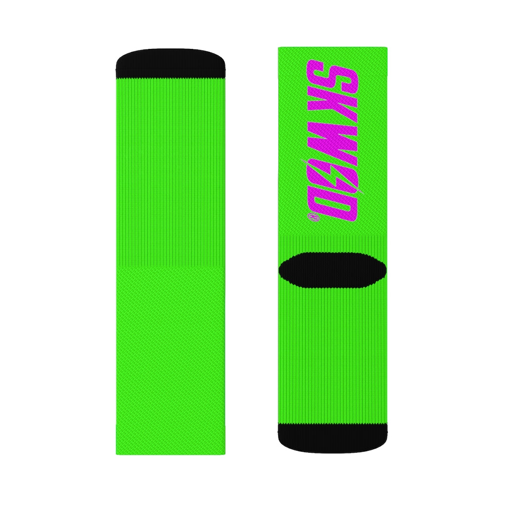Green & Magenta SKWOD Socks