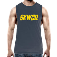 SKWOD Mens Tank Top Tee - yellow