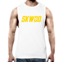 SKWOD Mens Tank Top Tee - yellow