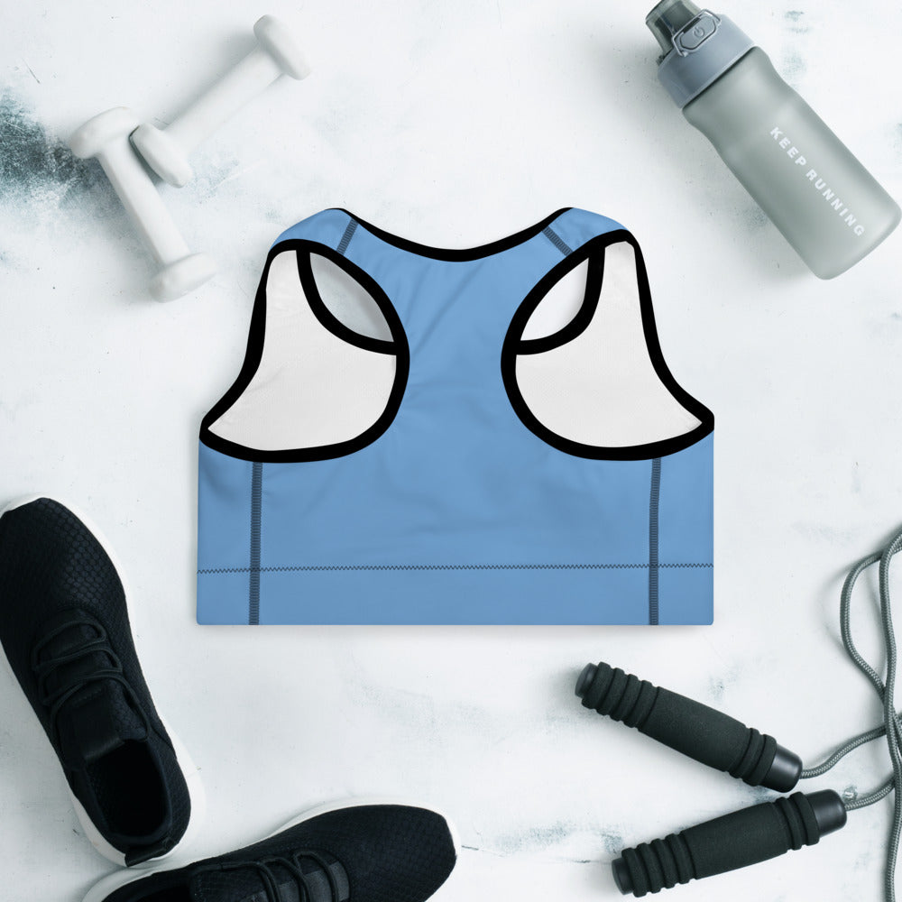 SKWOD "Gold on Blue" Padded Sports Bra