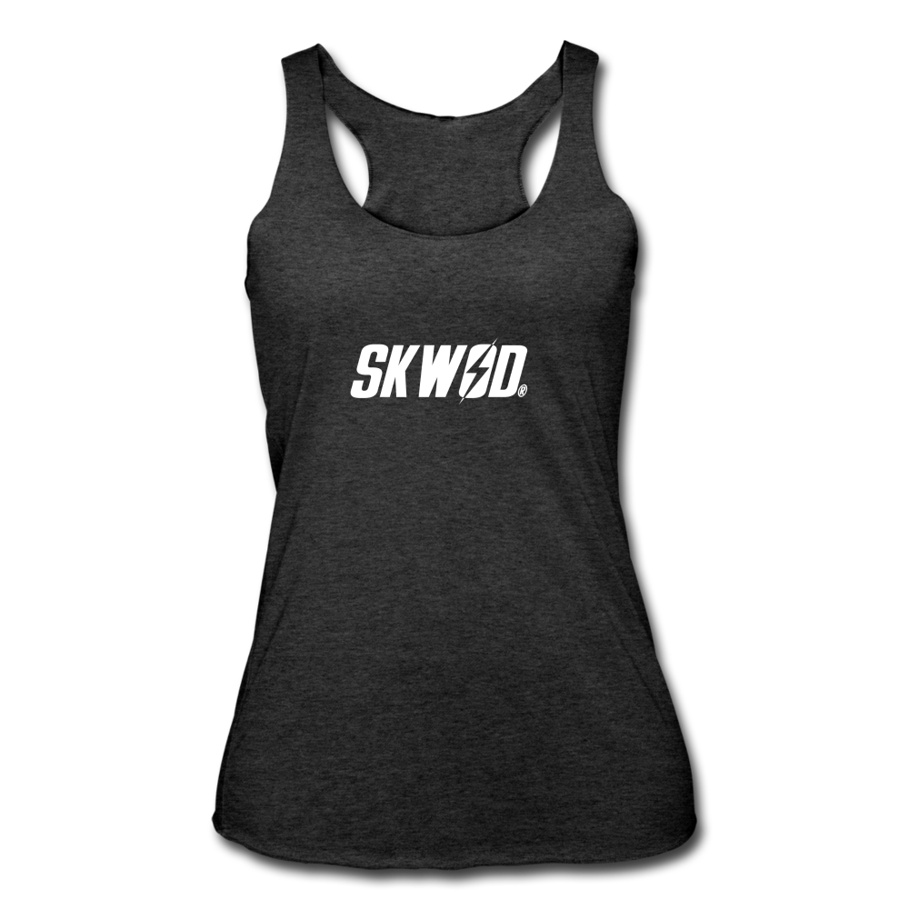Women’s SKWOD Tri-Blend Racerback Tank - heather black