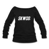 Women's SKWOD Wideneck Sweatshirt - off the shoulder - black